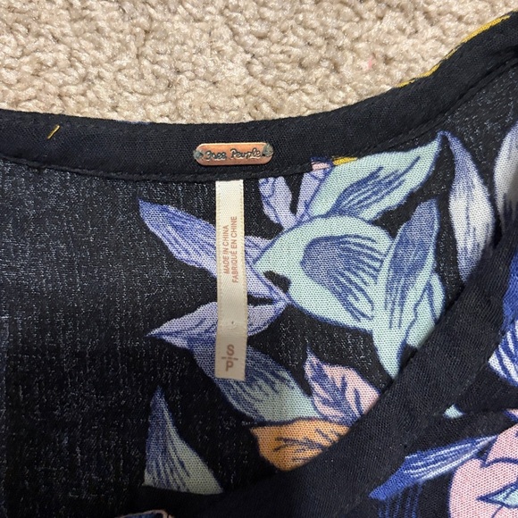 Free People Electric Orchid Print Swing Tunic, Small - Picture 5 of 6